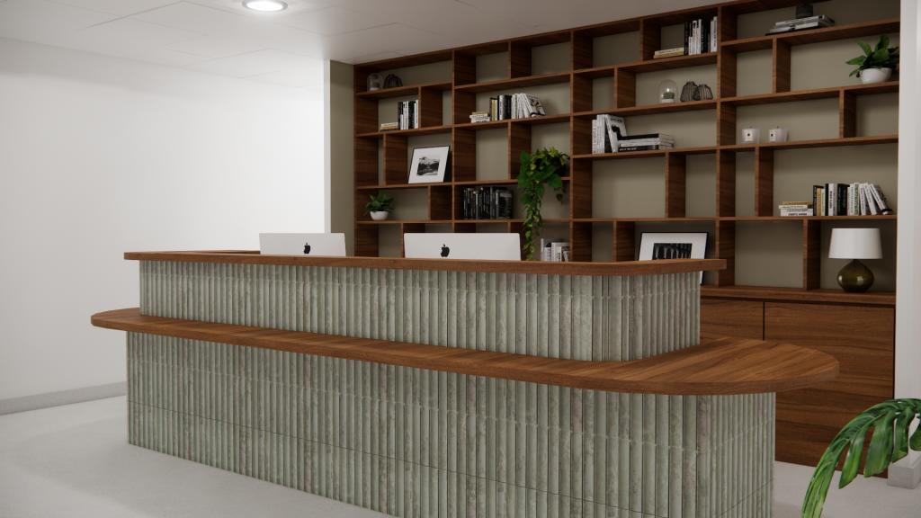 Rendu global de la zone d'accueil horizontal