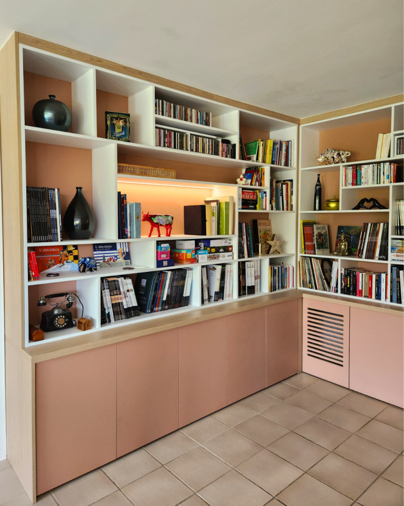Vue d'ensemble de la bibliothèque sur mesure